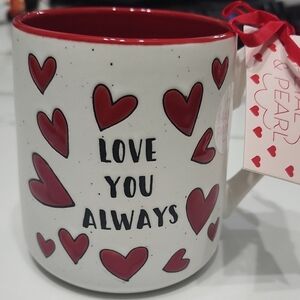 Heart & Pearl Red Heart Mug